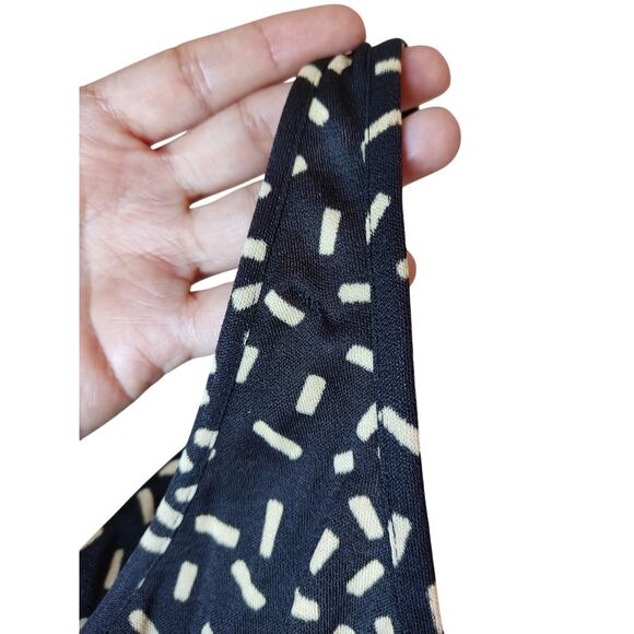 Vintage Diane Von Furstenberg Black Geometric Chic Tank Top Medium - Picture 5 of 5